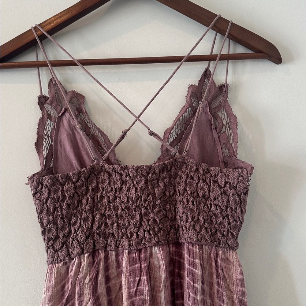 Free People Adella slip dress in Plum Combo size XS - Picture 9 of 9